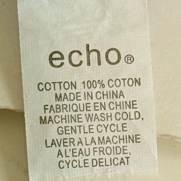 Echo Cover Up Over Swimwear Dress, Blue White V-Neck Lightweight, Size Medium - Picture 5 of 5